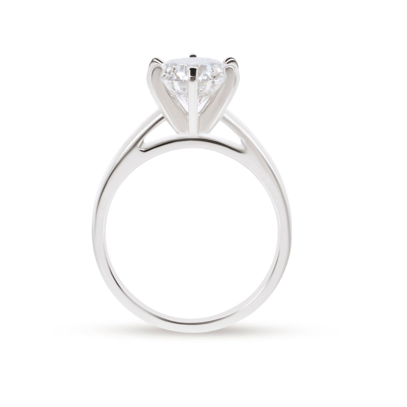 Center shot of 2 carat solitaire lab-grown diamond engagement ring in 14K gold — sizes $4, 4.5, 5, 5.5, 6, 6.5, 7, 7.5, 8, 8.5, 9, 9.5, 10$