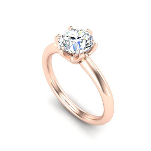 Aspen Knife Edge 6-Prong Solitaire Engagement Ring in $14K Rose Gold 18K Rose Gold$