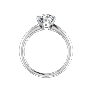 Aspen Knife Edge 6-Prong Solitaire Engagement Ring in $14K White Gold 18K White Gold Platinum$