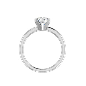 Aura 6-Prong Cathedral Solitaire Engagement Ring in $14K White Gold 18K White Gold Platinum$