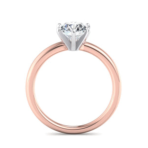 Aura 6-Prong Cathedral Solitaire Engagement Ring in $14K Rose Gold 18K Rose Gold$
