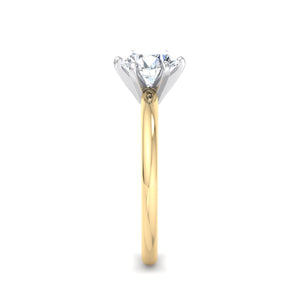 Aura 6-Prong Cathedral Solitaire Engagement Ring in $14K Yellow Gold 18K Yellow Gold$