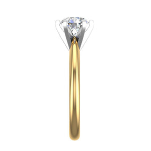 Aura 6-Prong Sculpted Solitaire Engagement Ring in $14K Yellow Gold 18K Yellow Gold$