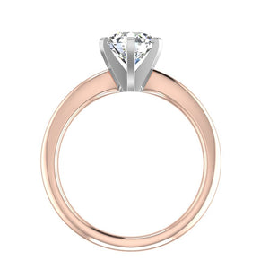 Aura 6-Prong Sculpted Solitaire Engagement Ring in $14K Rose Gold 18K Rose Gold$