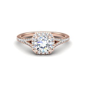 Bloom Halo Engagement Ring in $14K Rose Gold 18K Rose Gold$