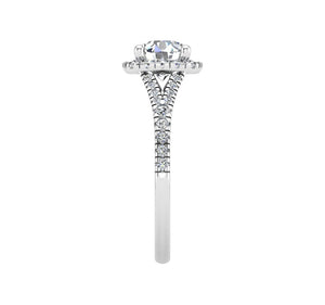 Bloom Halo Engagement Ring in $14K White Gold 18K White Gold Platinum$