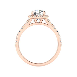 Bloom Halo Engagement Ring in $14K Rose Gold 18K Rose Gold$