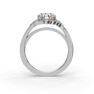 Clara Simple Solitaire Engagement Ring in $14K White Gold 18K White Gold Platinum$