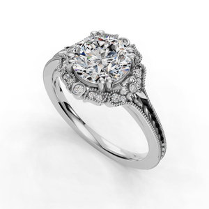 Clara Simple Solitaire Engagement Ring in $14K White Gold 18K White Gold Platinum$