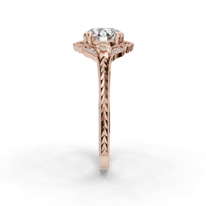 Clara Simple Solitaire Engagement Ring in $14K Rose Gold 18K Rose Gold$
