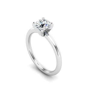 Cove 4-Prong Classic Solitaire Engagement Ring in $14K White Gold 18K White Gold Platinum$