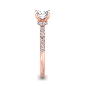Dawn Hidden Halo with Pave Engagement Ring in $14K Rose Gold 18K Rose Gold$