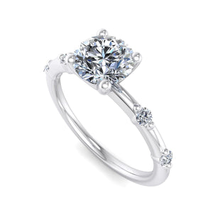 Eden Gallery Solitaire Engagement Ring in $14K White Gold 18K White Gold Platinum$