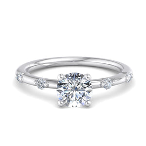 Eden Gallery Solitaire Engagement Ring in $14K White Gold 18K White Gold Platinum$