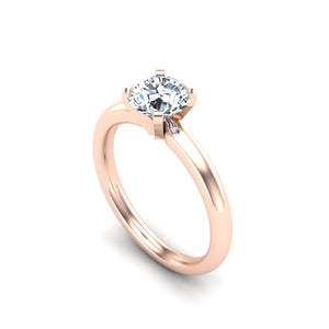 Faye 4-Prong Petite Solitaire Engagement Ring in $14K Rose Gold 18K Rose Gold$