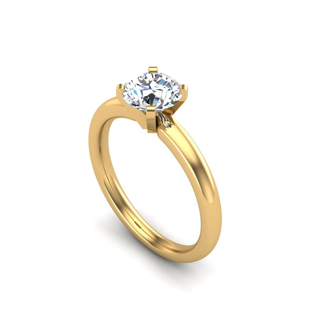 Faye 4-Prong Petite Solitaire Engagement Ring in $14K Yellow Gold 18K Yellow Gold$