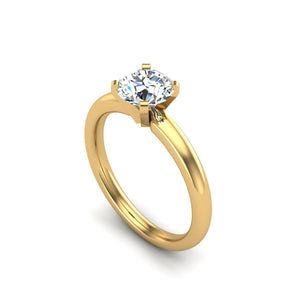 Faye 4-Prong Petite Solitaire Engagement Ring in $14K Yellow Gold 18K Yellow Gold$