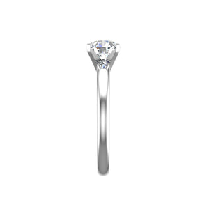 Faye 4-Prong Petite Solitaire Engagement Ring in $14K White Gold 18K White Gold$