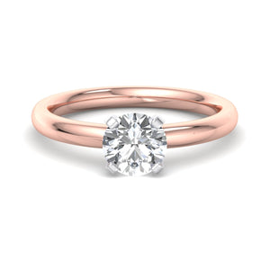 Faye 4-Prong Petite Solitaire Engagement Ring in $14K Rose Gold 18K Rose Gold$