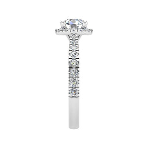 Floating Halo Engagement Ring – Glow Style in $14K White Gold 18K White Gold Platinum$