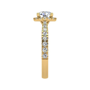 Floating Halo Engagement Ring – Glow Style in $14K Yellow Gold 18K Yellow Gold$