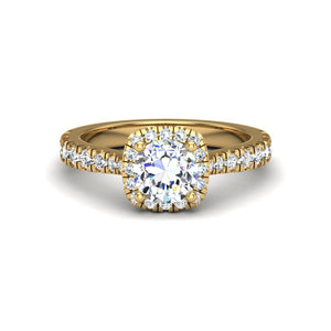 Floating Halo Engagement Ring – Glow Style in $14K Yellow Gold 18K Yellow Gold$