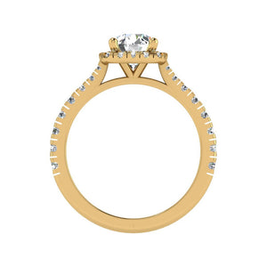 Floating Halo Engagement Ring – Glow Style in $14K Yellow Gold 18K Yellow Gold$