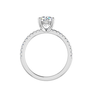 Gleam Pave Engagement Ring in $14K White Gold 18K White Gold Platinum$