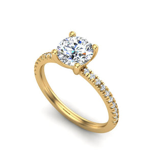 Gleam Pave Engagement Ring in $14K Yellow Gold 18K Yellow Gold$