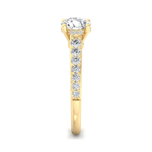 Glint Pave with Hidden Halo Engagement Ring in $14K Yellow Gold 18K Yellow Gold$