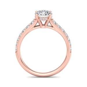 Glint Pave with Hidden Halo Engagement Ring in $14K Rose Gold 18K Rose Gold$