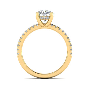 Glow Pave Hidden Halo Engagement Ring in $14K Yellow Gold 18K Yellow Gold$