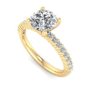 Ivy Band Solitaire Engagement Ring in $14K Yellow Gold 18K Yellow Gold$