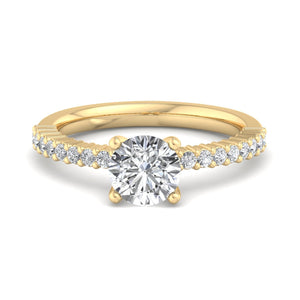 Ivy Band Solitaire Engagement Ring in $14K Yellow Gold 18K Yellow Gold$