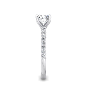 Ivy Band Solitaire Engagement Ring in $14K White Gold 18K White Gold Platinum$
