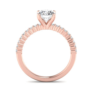 Ivy Band Solitaire Engagement Ring in $14K Rose Gold 18K Rose Gold$