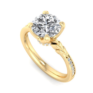 Lumen Pave Engagement Ring in $14K Yellow Gold 18K Yellow Gold$