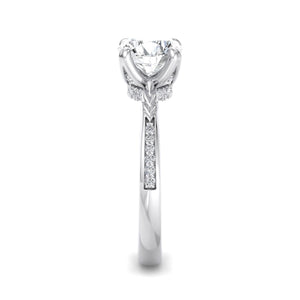 Lumen Pave Engagement Ring in $14K White Gold 18K White Gold Platinum$