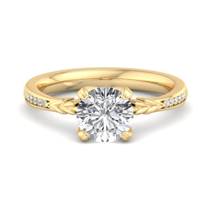 Lumen Pave Engagement Ring in $14K Yellow Gold 18K Yellow Gold$