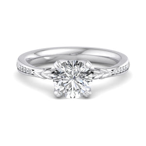 Lumen Pave Engagement Ring in $14K White Gold 18K White Gold Platinum$