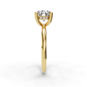 Lush Hidden Halo Engagement Ring in $14K Yellow Gold 18K Yellow Gold$
