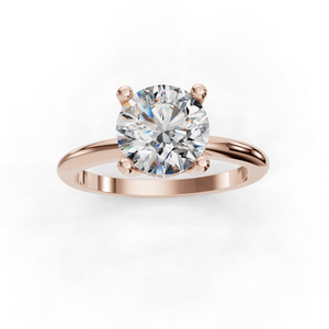 Lush Hidden Halo Engagement Ring in $14K Rose Gold 18K Rose Gold$