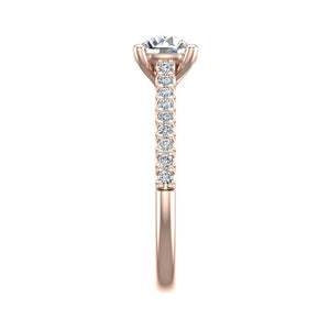 LuxeStone Solitaire Engagement Ring in $14K Rose Gold 18K Rose Gold$
