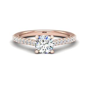 LuxeStone Solitaire Engagement Ring in $14K Rose Gold 18K Rose Gold$