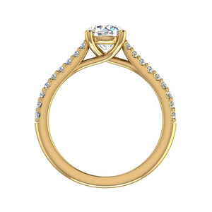 LuxeStone Solitaire Engagement Ring in $14K Yellow Gold 18K Yellow Gold$