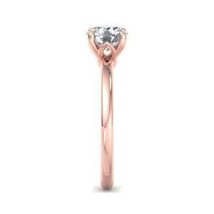 Mira Petite Engagement Ring in $14K Rose Gold$