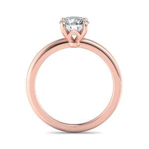 Mira Petite Engagement Ring in $14K Rose Gold$