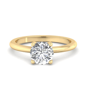 Nia Simple Solitaire Engagement Ring in $14K Yellow Gold 18K Yellow Gold$