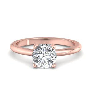 Nia Simple Solitaire Engagement Ring in $14K Rose Gold 18K Rose Gold$