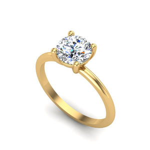Nia Simple Solitaire Engagement Ring in $14K Yellow Gold 18K Yellow Gold$